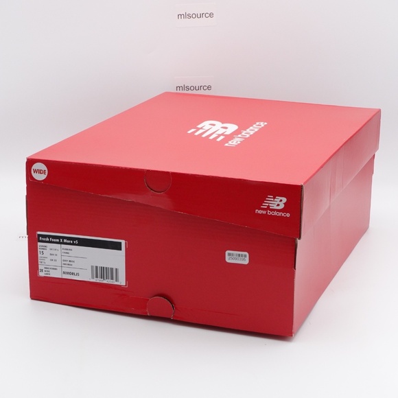 NEW WIDE 2E Men's New Balance Fresh Foam X More v5 Sneakers MMORLJ5 Grey - Picture 7 of 9